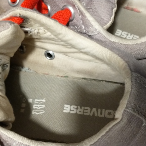 Converse girls size 4 Chuck Taylor All Star gray casual sneaker shoe log… - Picture 9 of 10